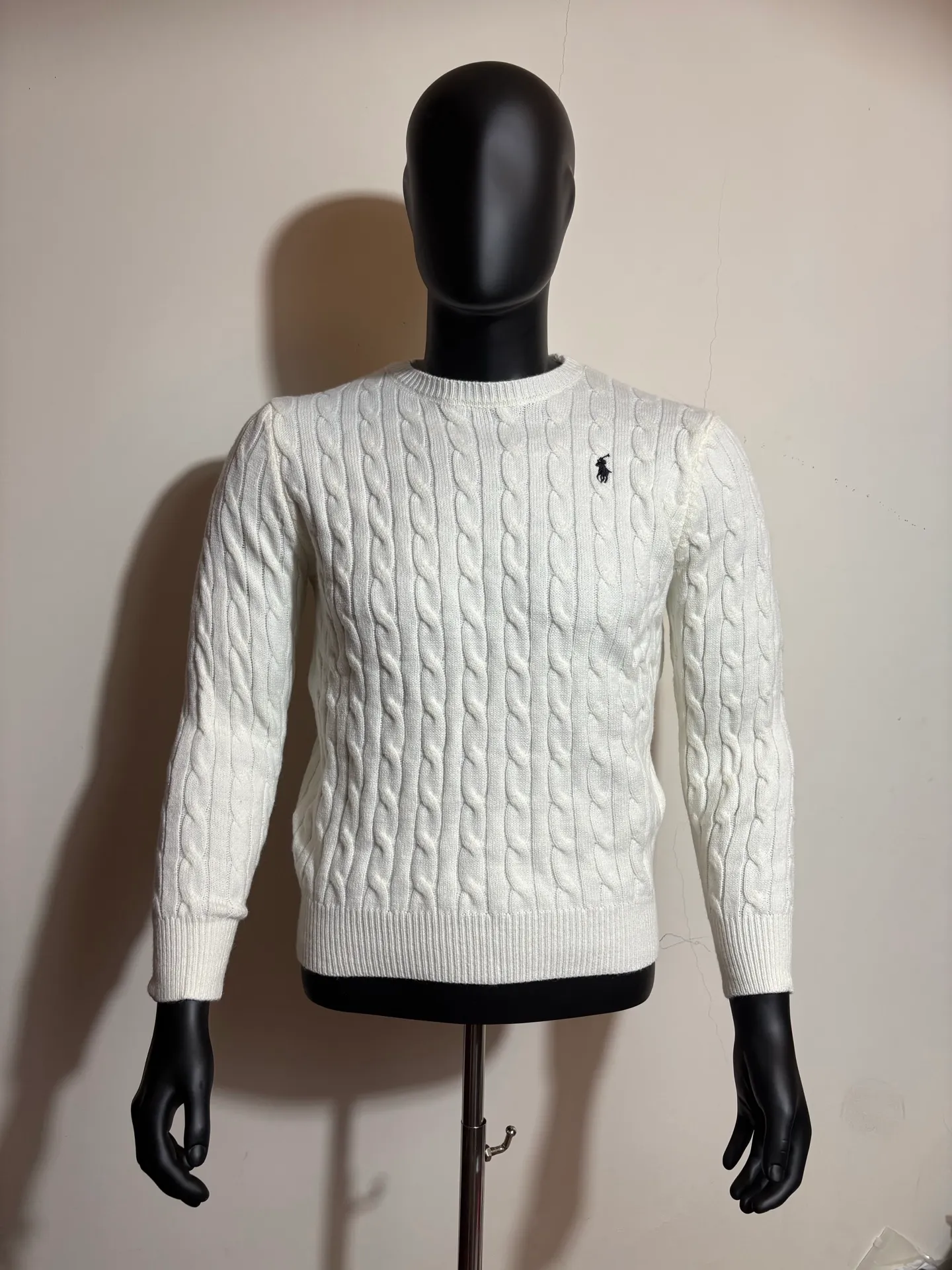 P190 000010 #FF2223 Polo Ralph Lauren solid cable knitted sweater brown Size: S-XXL